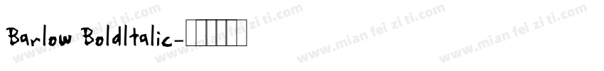 Barlow Boldltalic字体转换